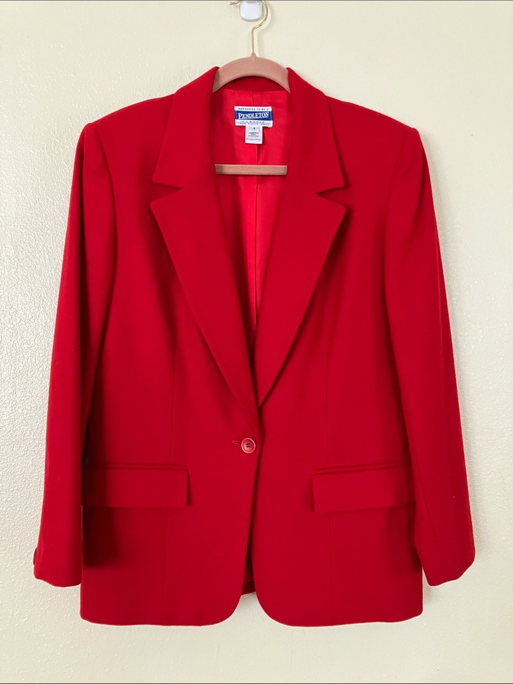 Pendleton Red Wool Blazer, 8